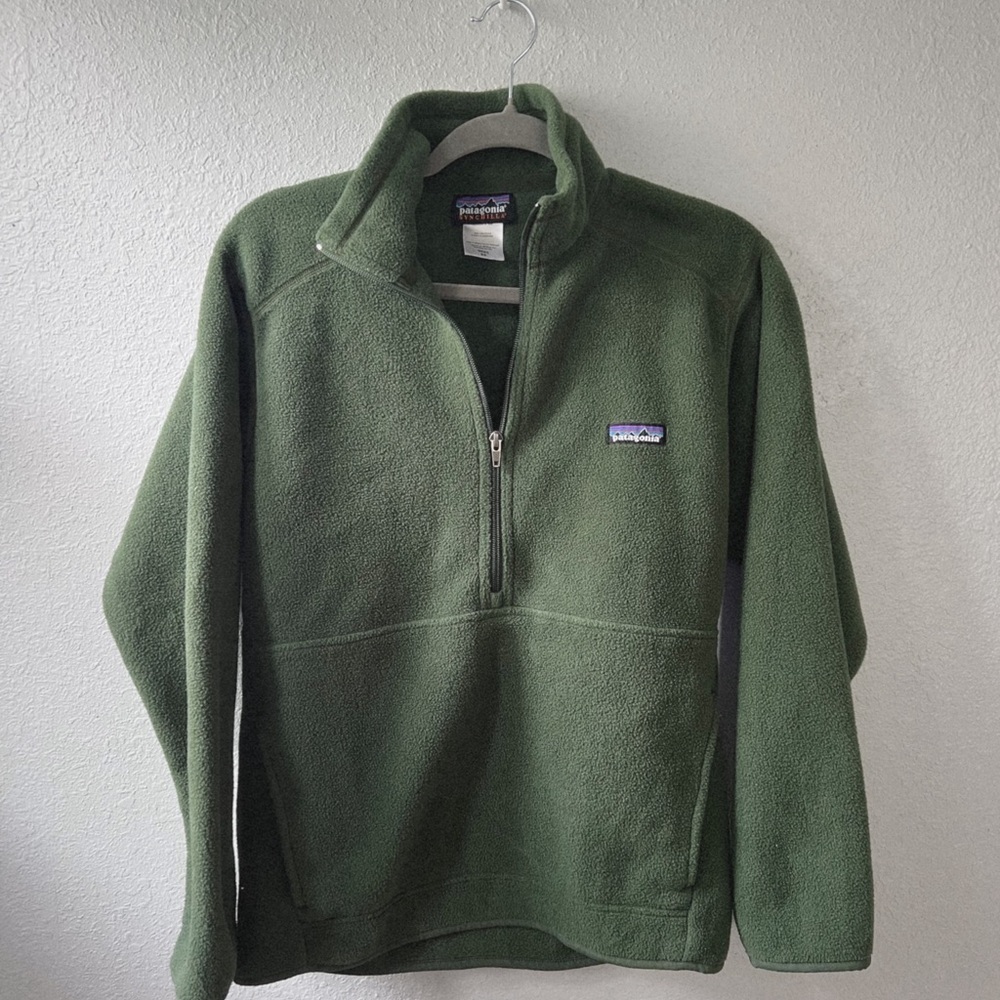 Patagonia Men's Olive Zip-Up Sweater